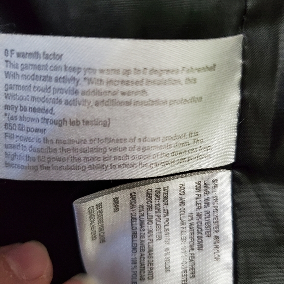 Andrew Marc large puffer coat. Large. Navy blue - Picture 9 of 9